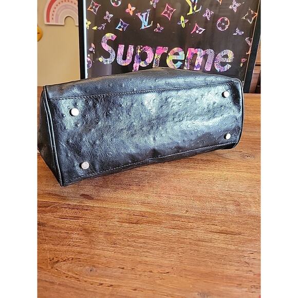 Cleo and Patek Paris Womens Black Leather ShoulderBag Purse Handbag Pattern - Picture 11 of 16